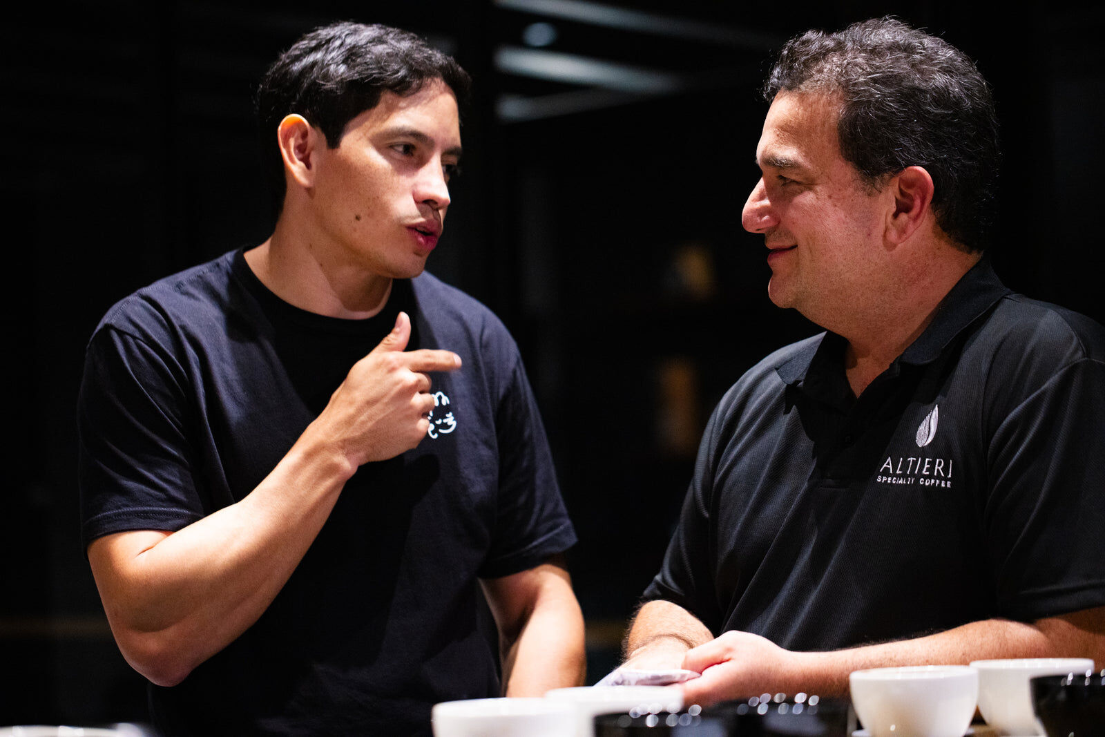 Our team cupping coffee together